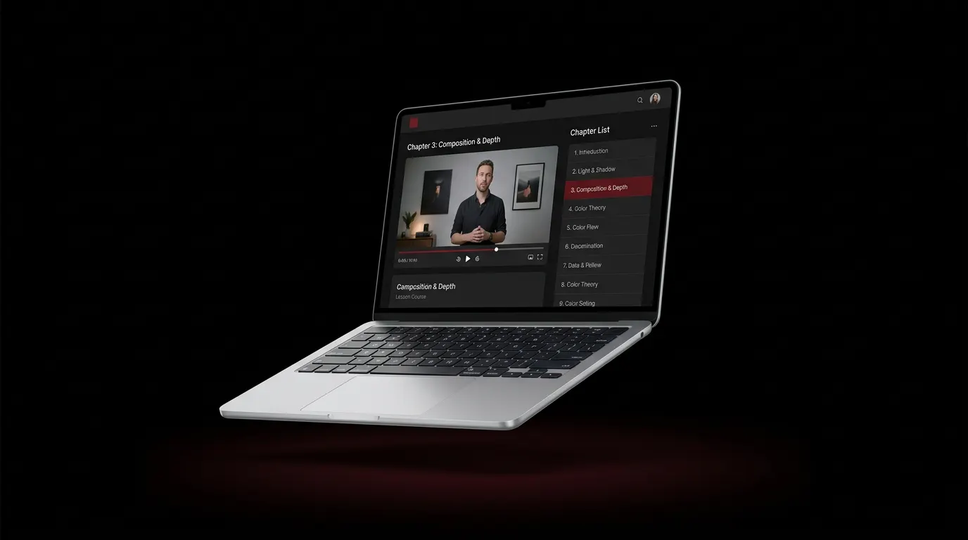 Laptop mit dem Lernbereich der Aydin Academy